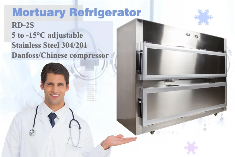 Roundfin Morgue Refrigerator Mortuary Body Cooler Side Open Door Mortuary Refrigerator