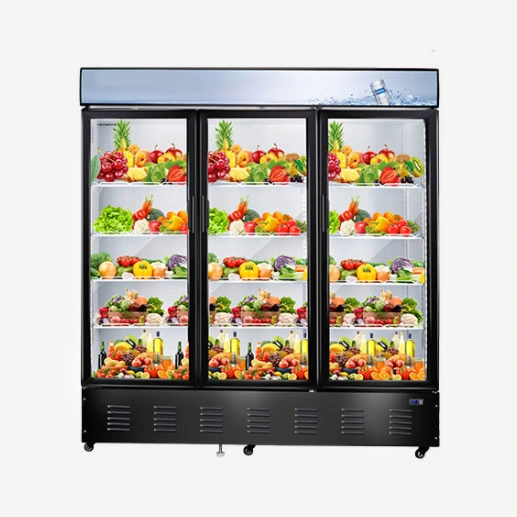 Холодильник с дисплеем для супермаркетов, 265 л, охладитель для напитков с одной стеклянной дверью, коммерческий холодильник